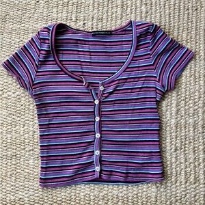 Brandy Melville Button Up crop top